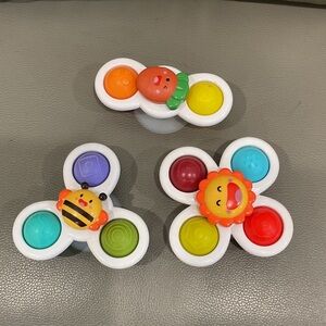 Suction cup fidget rotating spinning toys